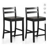 Costway 22' Wooden Ergonomic Backrest Bar Stools