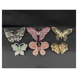 (6) Butterfly Pins