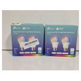 (2) Kasa Smart WiFi Light Bulb Multicolor 2 Pack