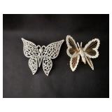 Vintage Marked Monet Butterfly / Marked Trifari Bu