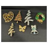 (7) Marked Monet Misc Pins