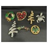 (7) Marked Monet Misc Pins