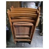 (4) Wooden Folding Chairs