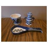 Boleslawiec Polish Pottery Spoon Rest, Bowl,