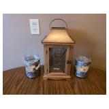 Pewter & Glass Winnie The Pooh Candle Holders