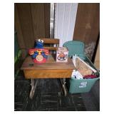 Vintage Children's Desk & Toys