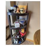 Corner Shelf w/ Misc Items