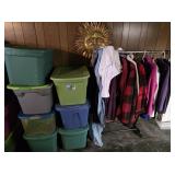 7 Bins & Rack of Women's Clothing