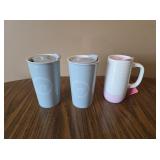 16oz Ceramic Travel Mugs (3)