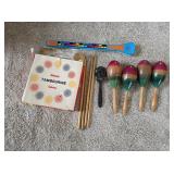 Tambourine, Maracas, Drumsticks