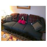 Couch w/ Pillows and Throw Blankets