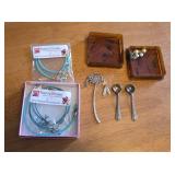 Misc Earrings, Bracelets, Bookmark, Spoons