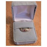 Gold Tone Ring w/ 4 Stones