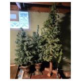 Small Faux Prelit Christmas Trees