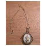 Vintage Florenza Floral Pendant
