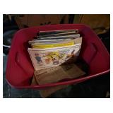 Bin of Vinyl Records