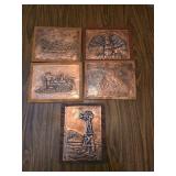 Copper Embossed Wall Art