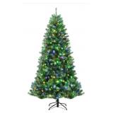 Costway 6ft Pre-lit Hinged Christmas Tree w/