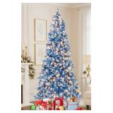 Costway 8ft Pre-lit Hinged Christmas Tree with