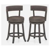 Costway Counter Height Bar Stools 360ï¿½ Swivel