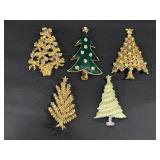 (5) Christmas Tree Pins Marked