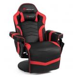 Costway Massage Gaming Swivel Recliner Red
