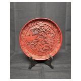 Chinese Cinnabar Plate