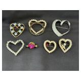 (7) Heart Pins