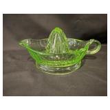Vintage Green Glass Juicer