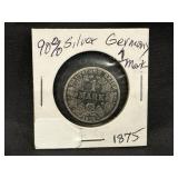 1875 Germany 1 Mark 90% Silver