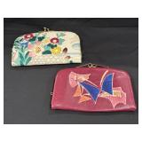 (2) Leather Change Purses