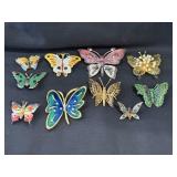 (10) Misc Butterfly Pins