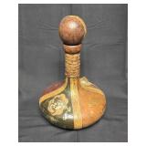 Vintage Italian Leather Wrapped Decanter