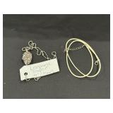 Leopard Jasper Crystal Pendant w/24' Silvertone &