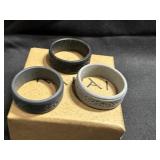 (3)  Kauai Silicone Rings Size 10