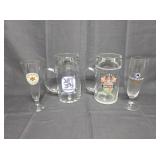 Beer Glasses Lowenbrau, Becks, Dortmunder