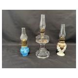 (3) Vintage Mini Oil Lamps