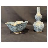 Japanese Lotus Bowl and Vase