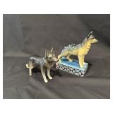 (2) German Shepherd Figures