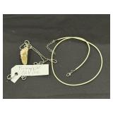 Pineapple Calcite Crystal Pendant w/ 24'