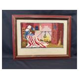 Framed Patriotic Needlepoint