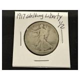 1917 Walking Liberty Half Dollar 90% Silver