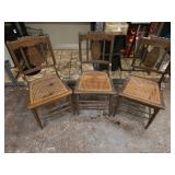 Vintage Wood / Cane Chairs