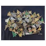 Assorted Christmas Pin Lot Approx 95 Pins