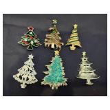 (6) Christmas Tree Pins