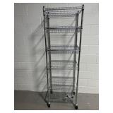 6 Tier Rolling Metal Rack
