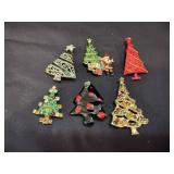 (6) Christmas Tree Pins