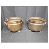 Hammered Brass Planters