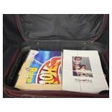 Vintage Suitcase w/ Vintage Fisher Price Catalogs