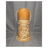 Dutch Embossed Copper Coal Scuttle